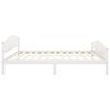 vidaXL Bedframe massief grenenhout wit 160x200 cm