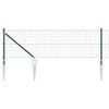 vidaXL Euro-hek met grondpennen 10 x 0,8 m PVC-Coated Staal Groen Mesh