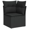 vidaXL Tuin Sofa Set 8 pcs Zwart Poly Rattan en Poedergecoat Staal