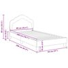 vidaXL Bedframe voor kinderen met hoofdbord Lichtgrijs 90 x 200 cm