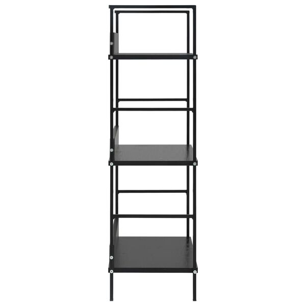 vidaXL Boekenkast met 3 schappen 60x27,6x90,5 cm bewerkt hout zwart