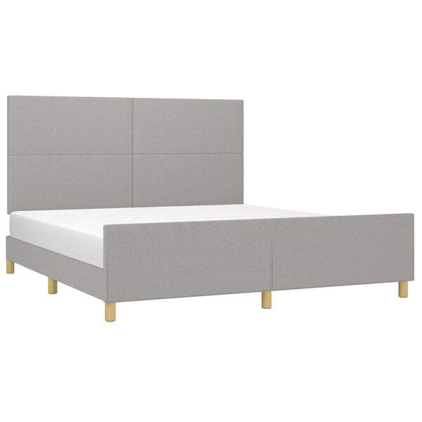 vidaXL Bedframe zonder matras stof lichtgrijs 180x200 cm