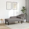 vidaXL Chaise longue met kussens stof taupe