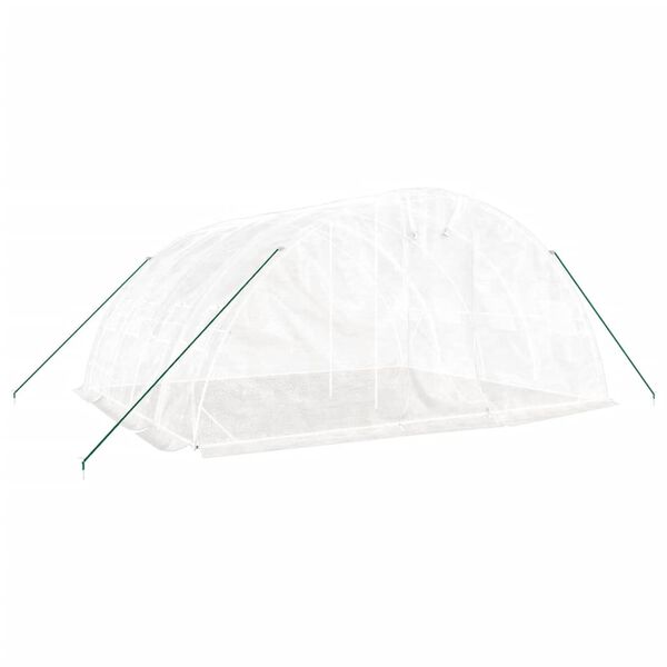 vidaXL Kas met stalen frame wit 20 m&sup2; 5x4x2,3 m