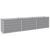 vidaXL Verhoogd Tuinbed Grijs 240 x 40 x 55 cm koudgewalst staal