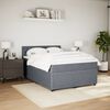 vidaXL Boxspring met matras fluweel donkergrijs 140x200 cm