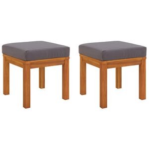 vidaXL Tuinkrukjes 2 st met kussens 40x40x34 cm massief acaciahout