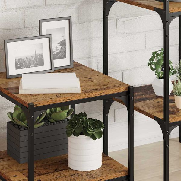 vidaXL Boekenplank Bord 4 pcs Bruin 40 x 40 x 1,5 cm Bewerkt hout