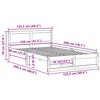 vidaXL Bedframe met hoofdeinde Wit 120 x 200 cm Massief grenenhout