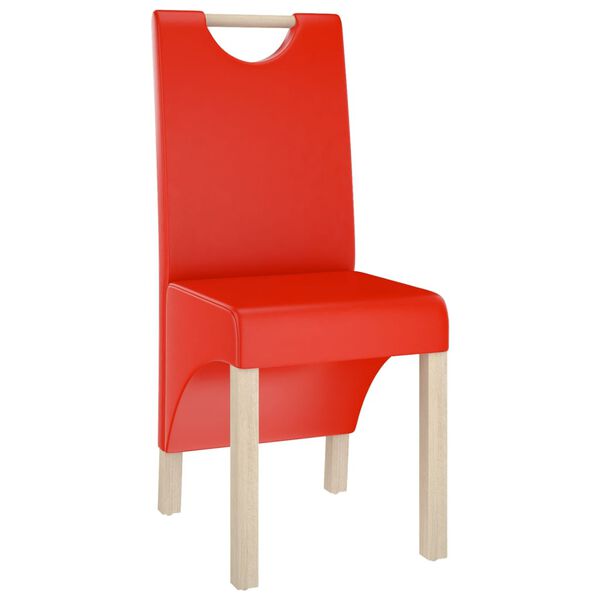 vidaXL Eetkamerstoelen 4 st kunstleer rood