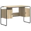 vidaXL Bureau met opbergruimte Sonoma Eiken 120 x 50.5 x 75.5 cm