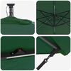 vidaXL Cantilever Banana Parasol Groen 249 x 249 x 250 cm