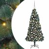 vidaXL Kunstmatige Vorstverlichte Kerstboom met Bal Set Groen 120 cm