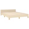 vidaXL Bedframe zonder matras stof cr&egrave;mekleurig 140x200 cm