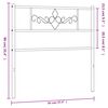 vidaXL Vervangend hoofdbord 90 cm metaal wit