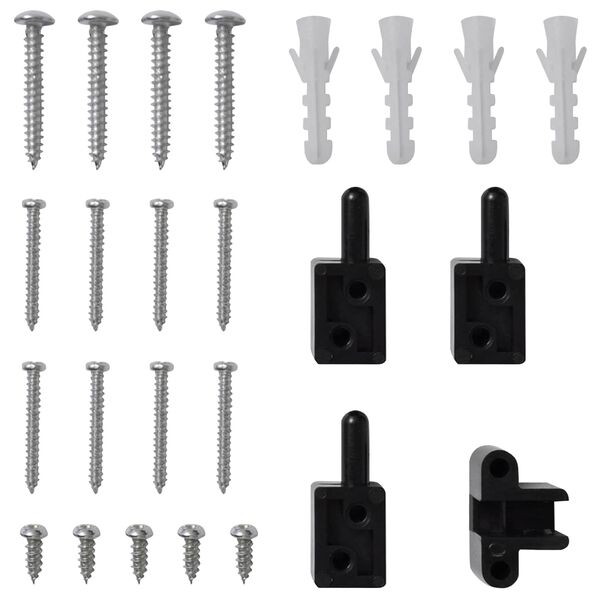 vidaXL Scharnierend Insectenscherm Bruin en zwart 100 x 215 cm