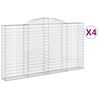 vidaXL Schanskorven 4 st gewelfd 300x30x160/180 cm ijzer