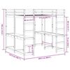 vidaXL Hoogslaper met bureau en ladder grenenhout wit 140x200 cm