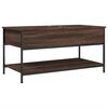 vidaXL Salontafel 100x50x50 cm bewerkt hout en metaal bruineikenkleur