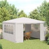 vidaXL Partytent met zijwanden professioneel 90 g/m² 4x4 m wit