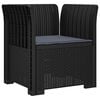 vidaXL E&eacute;npersoons Fauteuil met Kussen Rattan Look PP Antraciet
