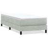 vidaXL Boxspring zonder matras fluweel lichtgrijs 100x210 cm