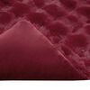 vidaXL Neppels Konijnenbont Deken Bordeaux Rood 130 x 150 cm Polyester