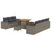 vidaXL Tuin Sofa Set 10 st Grijs poly rattan