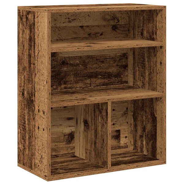 vidaXL Boekenkast 60x30x71,5 cm bewerkt hout oud houtkleurig