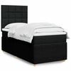vidaXL Boxspring met matras stof zwart 90x190 cm