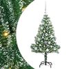 vidaXL Kunstmatige Kerstboom Sneeuw Gevlochten met LED Licht 120 cm