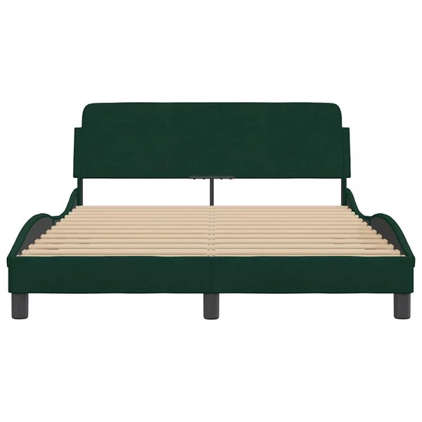 vidaXL Bedframe "Dover" 140x200 cm fluweel donkergroen
