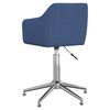 vidaXL Eetkamerstoelen draaibaar 6 st stof blauw