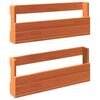 vidaXL Schoenenrekken 2 st 59x8,5x23,5 cm massief grenenhout wasbruin