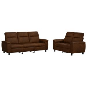 vidaXL Bankstel 2 pcs Bruin Nep Suede Leer