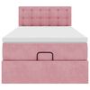 vidaXL Ottoman bed met matras 90x200cm fluweel roze