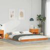 vidaXL Bedframe Wasbruin 160 x 210 cm Massief grenenhout