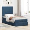 vidaXL Bed poef met matras en LED's 100x200 cm stof blauw