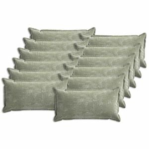 vidaXL Kussensloop 12 pcs HOUTEN Groen 40 x 80 cm Chenille Stof