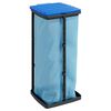 vidaXL Vuilniszakhouders 2 st 60 L PP zwart en blauw