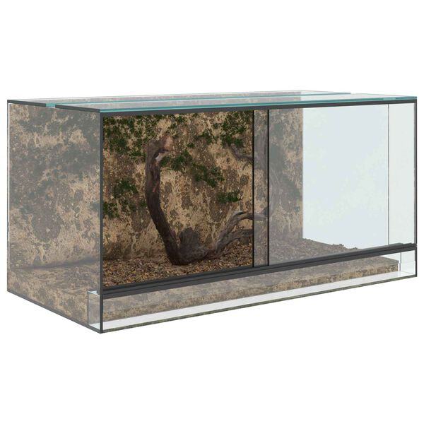 vidaXL Terrarium met opslag Doorzichtig 80 x 40 x 40 cm Glas