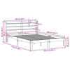 vidaXL Bedframe met hoofdbord massief grenenhout 150x200 cm