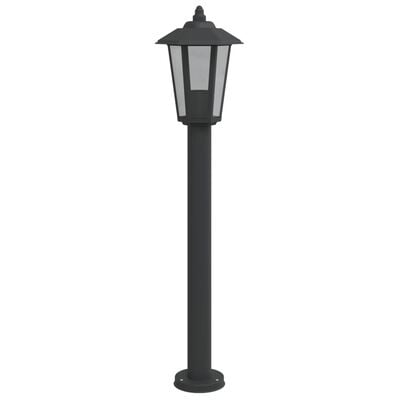 vidaXL Vloerlamp voor buiten 80 cm roestvrijstaal zwart