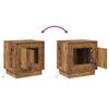 vidaXL Nachtkastje 2 pcs Oudhout 44 x 34,5 x 45 cm Bewerkt hout