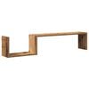vidaXL Wandschappen 2 st 100x15x20 cm bewerkt hout oud houtkleurig