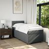 vidaXL Boxspring met matras stof donkergrijs 90x190 cm