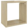 vidaXL Wandschappen kubus 4 st 26x15x26 cm sonoma eikenkleurig