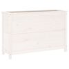 vidaXL Plantenbak verhoogd 119,5x40x78 cm massief grenenhout wit
