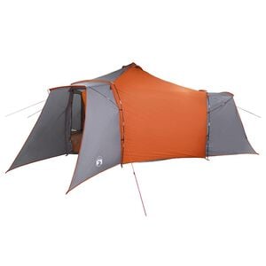 vidaXL Tipi Tent 8-persoons Grijs en Oranje taft