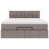 vidaXL Bed met matras 140x200 cm stof taupe